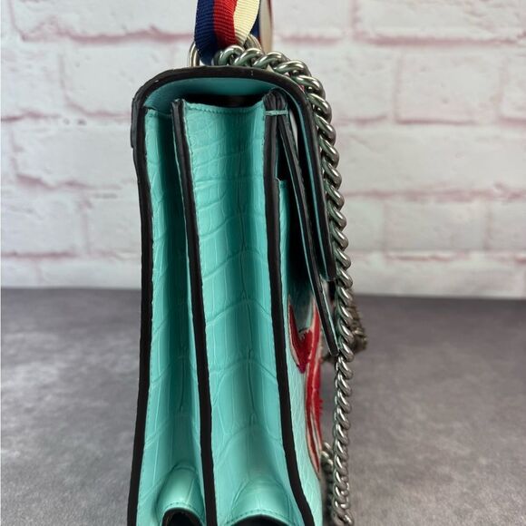 Gucci Croc Embossed Dionysus Crab Embroidered Limited Edition Runway Bag - Picture 8 of 16